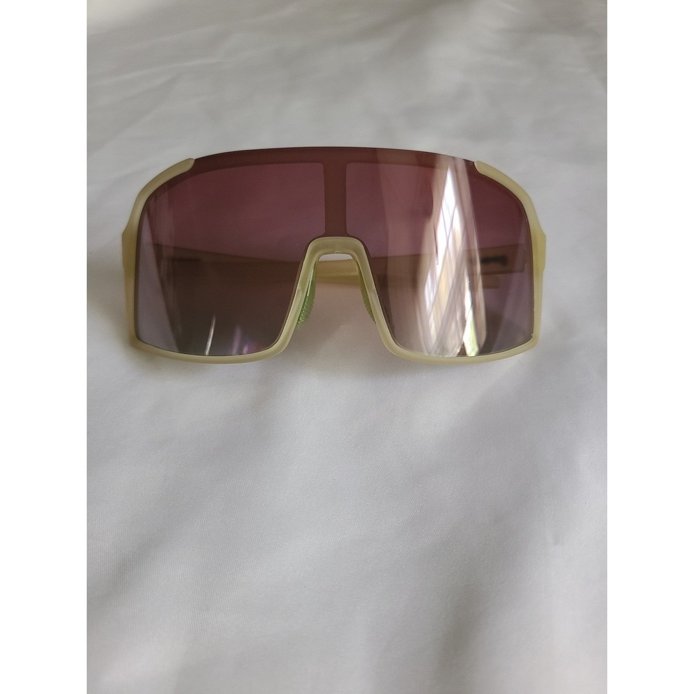 Goodr Guacamole Face Mask Sunglasses Lime Green Shield Wrap Sport Running Lenses